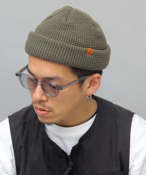 UNIVERSAL OVERALL（ユニバーサルオーバーオール）の「【 UNIVERSAL OVERALL / ユニバーサルオーバーオール 】 アクリル ワッフル ロールニット / ショートワッチ / ニット帽（ニットキャップ/ビーニー・メンズ・ブラック/ブラウン/カーキ/アイボリー・FREE）」の8枚目の写真