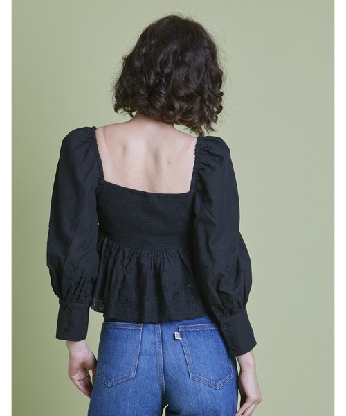 Little sunny bite（リトルサニーバイト）の「Frill short blouse（シャツ/ブラウス・レディース・ブラック/ホワイト/ピンク・FREE）」の11枚目の写真