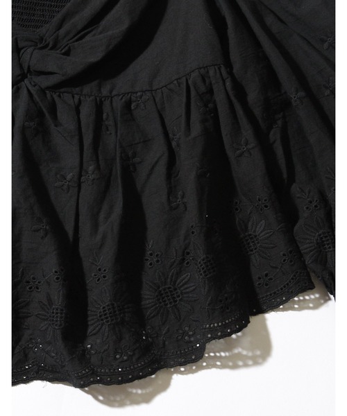 Little sunny bite（リトルサニーバイト）の「Frill short blouse（シャツ/ブラウス・レディース・ブラック/ホワイト/ピンク・FREE）」の14枚目の写真