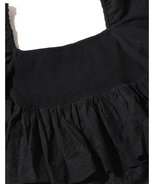 Little sunny bite（リトルサニーバイト）の「Frill short blouse（シャツ/ブラウス・レディース・ブラック/ホワイト/ピンク・FREE）」の16枚目の写真