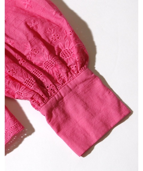 Little sunny bite（リトルサニーバイト）の「Frill short blouse（シャツ/ブラウス・レディース・ブラック/ホワイト/ピンク・FREE）」の22枚目の写真