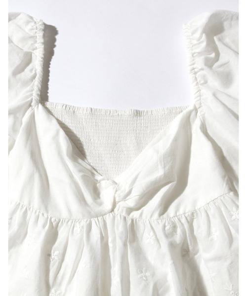 Little sunny bite（リトルサニーバイト）の「Frill short blouse（シャツ/ブラウス・レディース・ブラック/ホワイト/ピンク・FREE）」の5枚目の写真