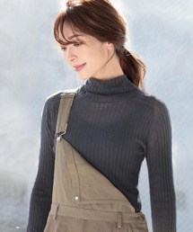 KOBE LETTUCE | シアーリブニットタートルトップス(ニット/セーター)