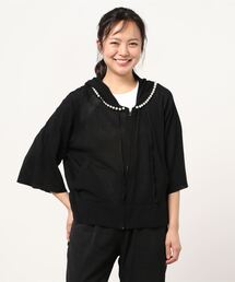 GRACE CLASS | パールニットフーディー(カーディガン/ボレロ)