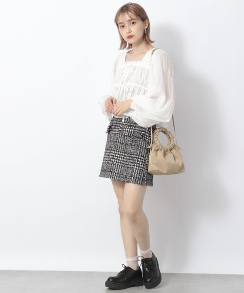 Heather（ヘザー）の「スクエアＷリボンブラウス_934234（シャツ/ブラウス・レディース・ホワイト/ブラック系その他/ブラック・FREE）」の20枚目の写真