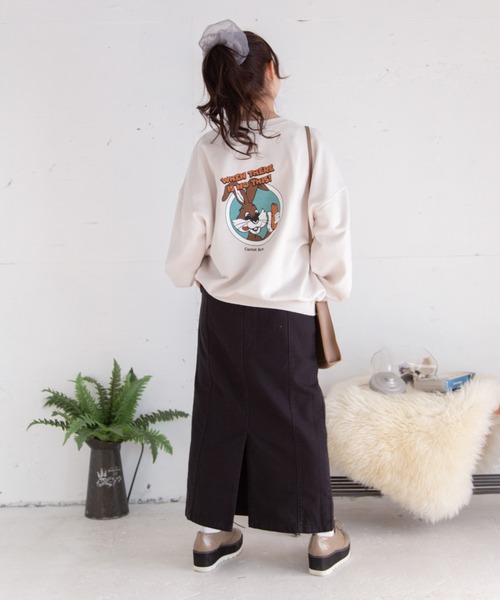 Mysa&Liina（ミーサリーナ）の「プリント入りBIGスウェット（スウェット・レディース・キナリ/ブルー/チャコールグレー/オフホワイト・M）」の11枚目の写真