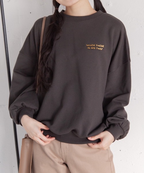 Mysa&Liina（ミーサリーナ）の「プリント入りBIGスウェット（スウェット・レディース・キナリ/ブルー/チャコールグレー/オフホワイト・M）」の20枚目の写真