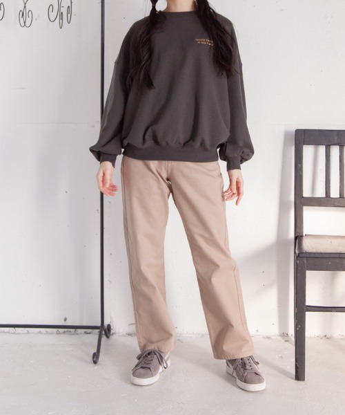 Mysa&Liina（ミーサリーナ）の「プリント入りBIGスウェット（スウェット・レディース・キナリ/ブルー/チャコールグレー/オフホワイト・M）」の22枚目の写真