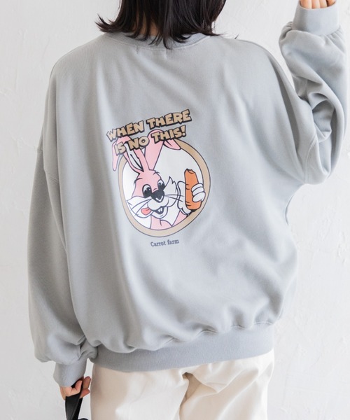 Mysa&Liina（ミーサリーナ）の「プリント入りBIGスウェット（スウェット・レディース・キナリ/ブルー/チャコールグレー/オフホワイト・M）」の9枚目の写真