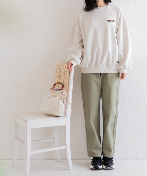 Mysa&Liina（ミーサリーナ）の「プリント入りBIGスウェット（スウェット・レディース・キナリ/ブルー/チャコールグレー/オフホワイト・M）」の16枚目の写真