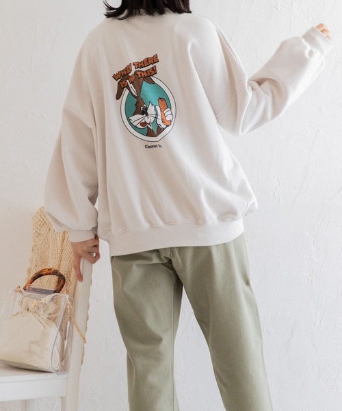 Mysa&Liina（ミーサリーナ）の「プリント入りBIGスウェット（スウェット・レディース・キナリ/ブルー/チャコールグレー/オフホワイト・M）」の18枚目の写真