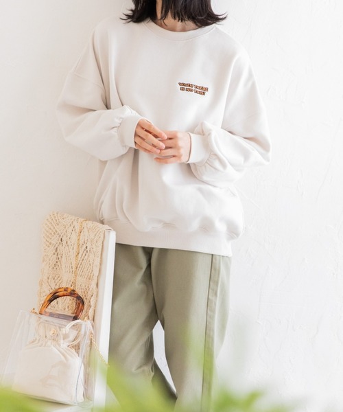 Mysa&Liina（ミーサリーナ）の「プリント入りBIGスウェット（スウェット・レディース・キナリ/ブルー/チャコールグレー/オフホワイト・M）」の15枚目の写真