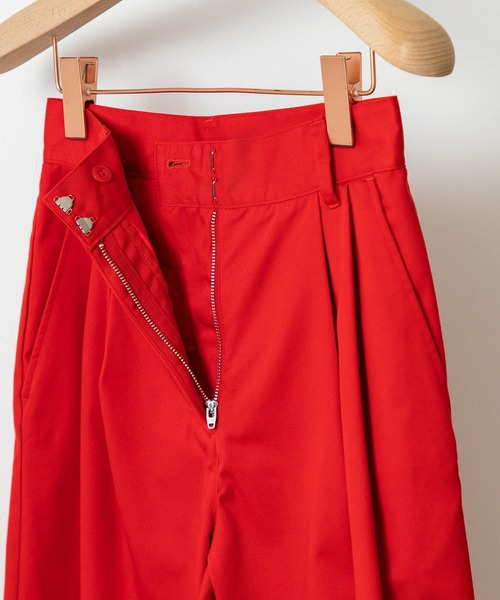 PUBLIC TOKYO(パブリックトウキョウ)の「クールチノ(チノパンツ・レディース・ホワイト/ベージュ/レッド・1/2)」の11枚目の写真