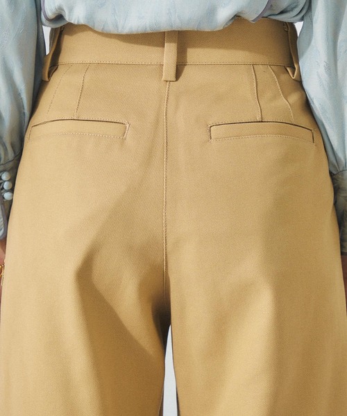 PUBLIC TOKYO(パブリックトウキョウ)の「クールチノ(チノパンツ・レディース・ホワイト/ベージュ/レッド・1/2)」の14枚目の写真