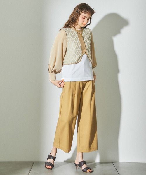 PUBLIC TOKYO(パブリックトウキョウ)の「クールチノ(チノパンツ・レディース・ホワイト/ベージュ/レッド・1/2)」の20枚目の写真