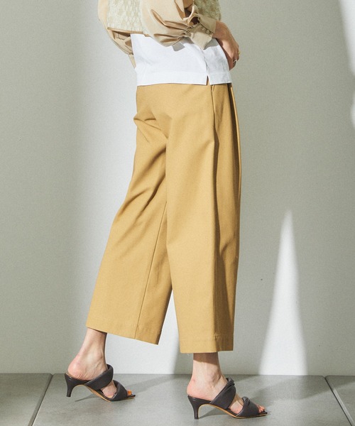 PUBLIC TOKYO(パブリックトウキョウ)の「クールチノ(チノパンツ・レディース・ホワイト/ベージュ/レッド・1/2)」の19枚目の写真