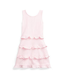 POLO RALPH LAUREN CHILDRENSWEAR（ポロ ラルフ ローレン チルドレンズウェア）の「ラッフルド コットン ジャージー ドレス（ワンピース・キッズ）」