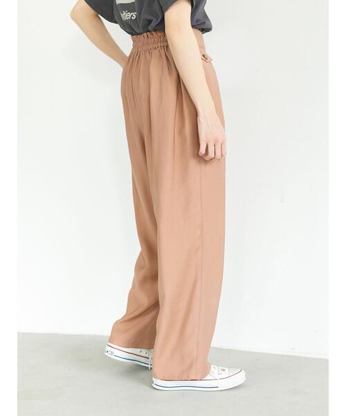 SLURR(スラ―)の「フラップデザインタックストレートパンツ(その他パンツ・レディース・ライトブルー/モカ/ライトグレー系1・FREE)」の12枚目の写真