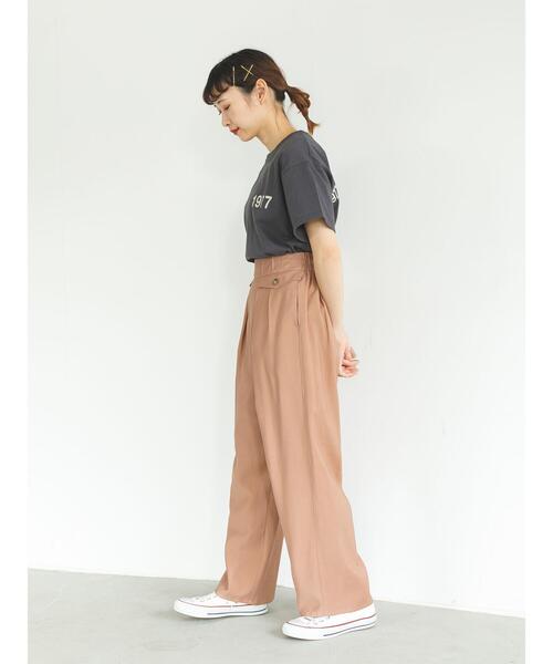 SLURR(スラ―)の「フラップデザインタックストレートパンツ(その他パンツ・レディース・ライトブルー/モカ/ライトグレー系1・FREE)」の14枚目の写真