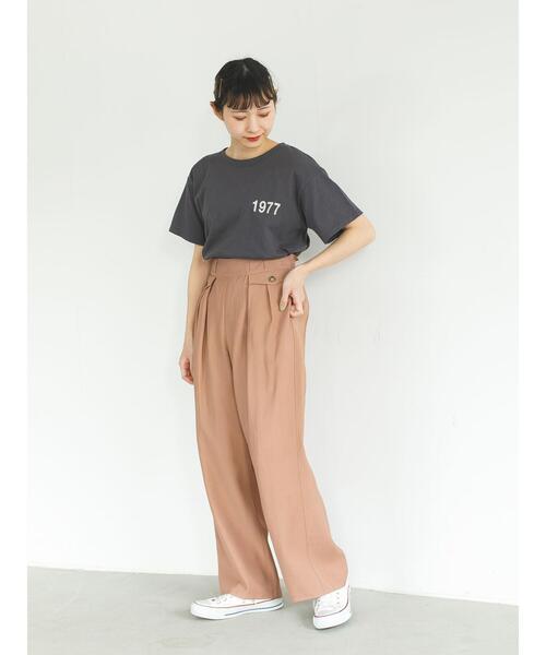 SLURR(スラ―)の「フラップデザインタックストレートパンツ(その他パンツ・レディース・ライトブルー/モカ/ライトグレー系1・FREE)」の17枚目の写真