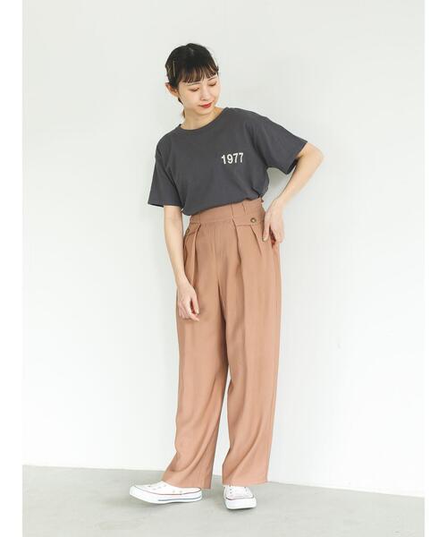 SLURR(スラ―)の「フラップデザインタックストレートパンツ(その他パンツ・レディース・ライトブルー/モカ/ライトグレー系1・FREE)」の18枚目の写真