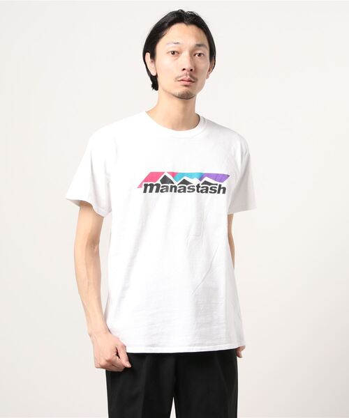 MANASTASH（マナスタッシュ）の「MANASTASH/マナスタッシュ　COLOR SCHEME LOGO TEE（Tシャツ/カットソー・メンズ・ホワイト/ブラック/グリーン/ブルー・LARGE/X-LARGE/MEDIUM）」の2枚目の写真