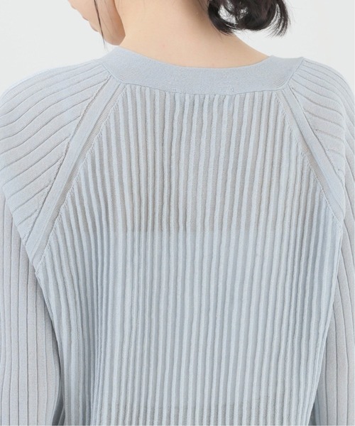 SLOBE IENA（スローブイエナ）の「ドライビスコースロングカーディガン【手洗い可能】◆（カーディガン/ボレロ・レディース・ベージュ/サックスブルー・FREE）」の19枚目の写真