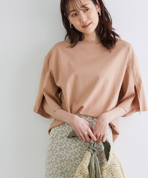 セール ラク美tee True Cotton スリットスリーブプルオーバー Tシャツ カットソー Rope Picnic ロペピクニック のファッション通販 Zozotown