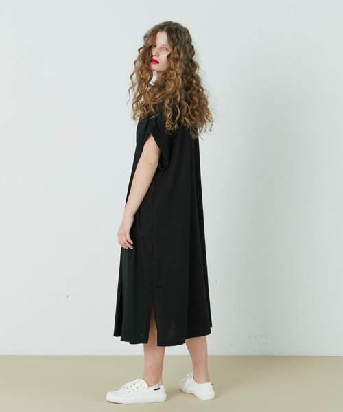 FRAPBOIS（フラボア）の「プリッツOP（ワンピース・レディース・ブラック/カーキ・1）」の4枚目の写真