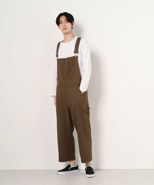 WESTSEA（ウエストシー）の「ピンストライプ オーバーオール(UNIVERSAL TYPE)（サロペット/オーバーオール・メンズ・ブラウン/グレー/ブラック・M/L/XL）」の3枚目の写真