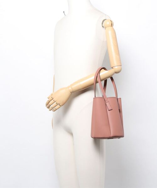 Doux archives（ドゥアルシーヴ）の「ＳＨＯＰフェイクレザーパネルバッグ（トートバッグ・レディース・ピンクベージュ/ミント・FREE）」の4枚目の写真