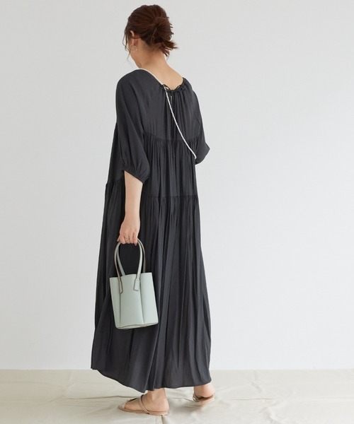 Doux archives（ドゥアルシーヴ）の「ＳＨＯＰフェイクレザーパネルバッグ（トートバッグ・レディース・ピンクベージュ/ミント・FREE）」の8枚目の写真