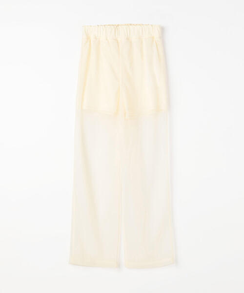 TOMORROWLAND （トゥモローランド）の「シアーコンビ イージーストレートパンツ（その他パンツ・レディース・ホワイト/ブラック・36）」の7枚目の写真