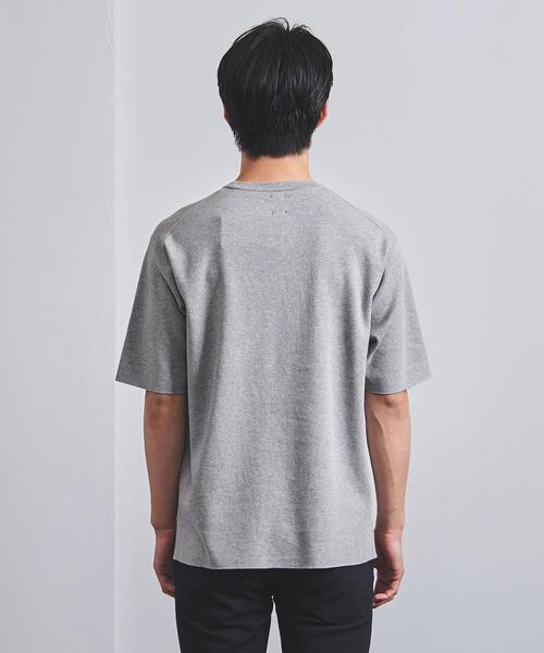 UNITED ARROWS（ユナイテッドアローズ）の「＜BATONER（バトナー）＞ 32G スムース ニット Tシャツ（ニット/セーター・メンズ・ホワイト/ライトグレー/ダークブラウン・1/2/3）」の8枚目の写真