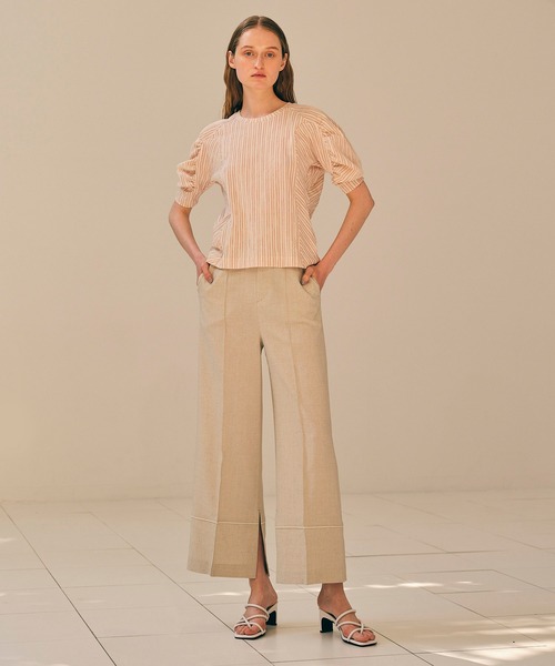 city(シティ)の「【CITY】トリコットボリュームスリーブハーフTEE(Tシャツ/カットソー・レディース・ブラック/マルチ/ホワイト・FREE)」の6枚目の写真