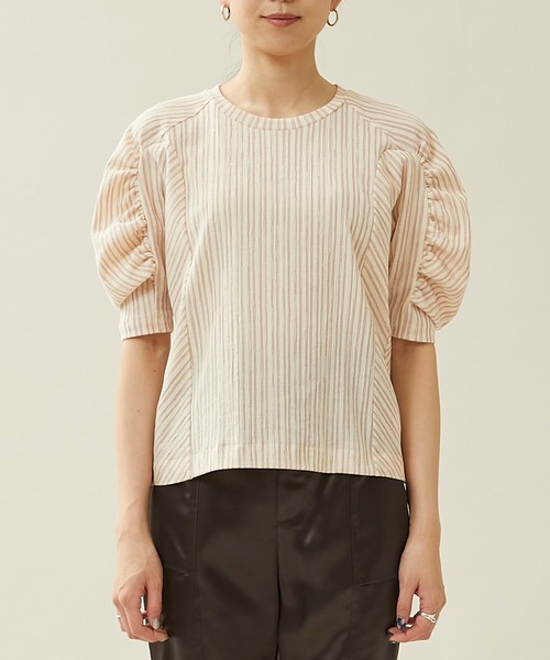 city(シティ)の「【CITY】トリコットボリュームスリーブハーフTEE(Tシャツ/カットソー・レディース・ブラック/マルチ/ホワイト・FREE)」の15枚目の写真