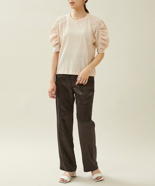 city(シティ)の「【CITY】トリコットボリュームスリーブハーフTEE(Tシャツ/カットソー・レディース・ブラック/マルチ/ホワイト・FREE)」の18枚目の写真