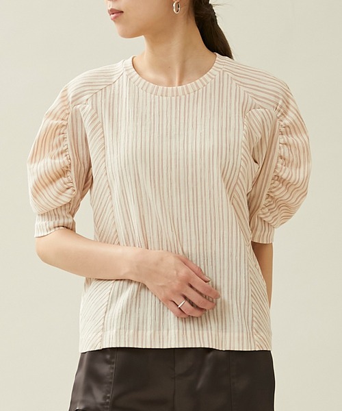 city(シティ)の「【CITY】トリコットボリュームスリーブハーフTEE(Tシャツ/カットソー・レディース・ブラック/マルチ/ホワイト・FREE)」の19枚目の写真