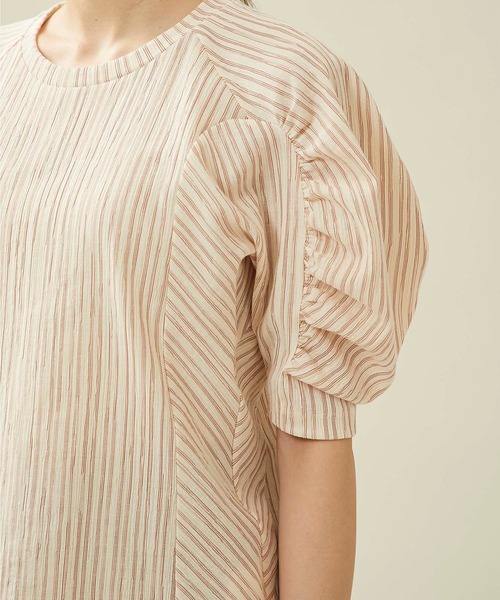 city(シティ)の「【CITY】トリコットボリュームスリーブハーフTEE(Tシャツ/カットソー・レディース・ブラック/マルチ/ホワイト・FREE)」の22枚目の写真