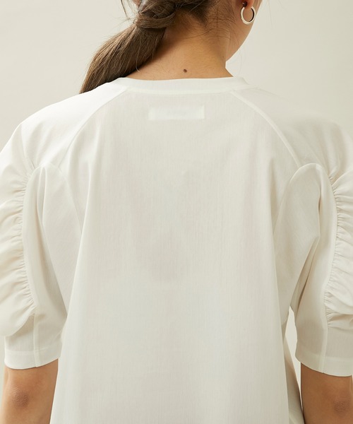 city(シティ)の「【CITY】トリコットボリュームスリーブハーフTEE(Tシャツ/カットソー・レディース・ブラック/マルチ/ホワイト・FREE)」の13枚目の写真