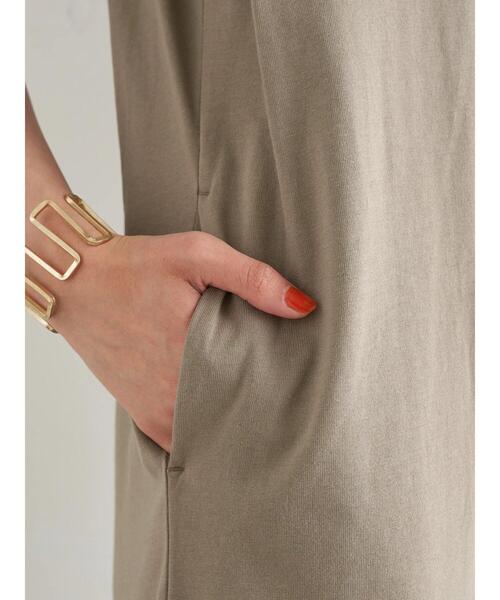 earth music&ecology（アースミュージックアンドエコロジー）の「Iラインスリーブレスカットワンピース　＊（ワンピース・レディース・グレイッシュベージュ/ピンク系その他2/ブルーグリーン/チャコールグレー/ダークブラウン・FREE）」の21枚目の写真