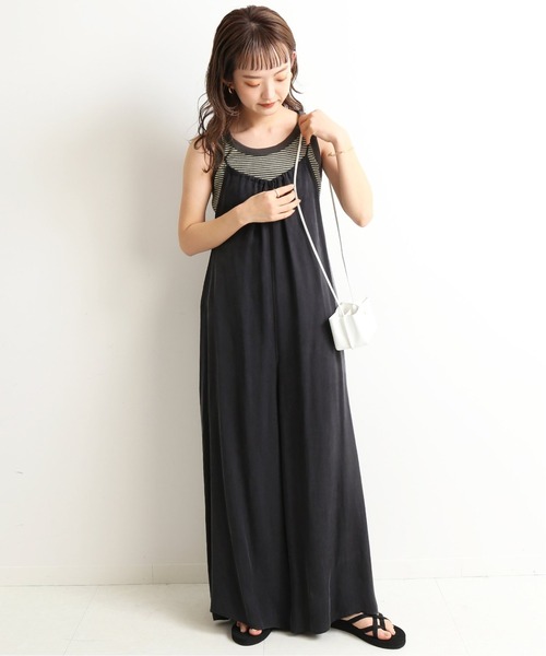 SLOBE IENA（スローブイエナ）の「マクラメカラーボーダーリブノースリーブ【手洗い可能】◆（タンクトップ・レディース・パープル/ブラウン・FREE）」の3枚目の写真