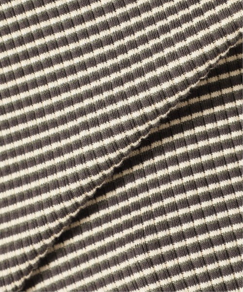 SLOBE IENA（スローブイエナ）の「マクラメカラーボーダーリブノースリーブ【手洗い可能】◆（タンクトップ・レディース・パープル/ブラウン・FREE）」の12枚目の写真