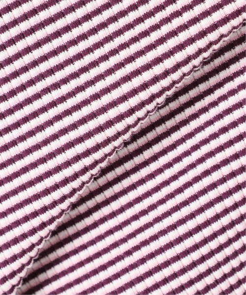 SLOBE IENA（スローブイエナ）の「マクラメカラーボーダーリブノースリーブ【手洗い可能】◆（タンクトップ・レディース・パープル/ブラウン・FREE）」の14枚目の写真