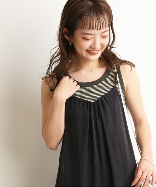 SLOBE IENA（スローブイエナ）の「マクラメカラーボーダーリブノースリーブ【手洗い可能】◆（タンクトップ・レディース・パープル/ブラウン・FREE）」の16枚目の写真