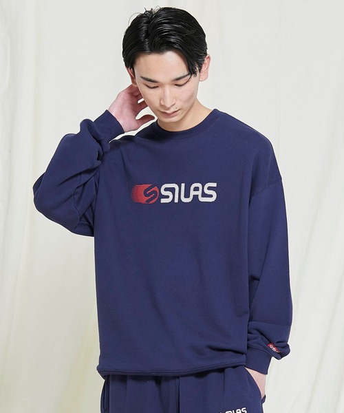 SILAS（サイラス）の「PRINT BIG SWEATSHIRT SLICE LOGO（スウェット・メンズ・オフホワイト/ブラック/ブルー/ネイビー・SMALL/MEDIUM/LARGE/X-LARGE）」の4枚目の写真