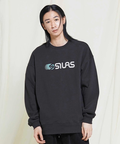 SILAS（サイラス）の「PRINT BIG SWEATSHIRT SLICE LOGO（スウェット・メンズ・オフホワイト/ブラック/ブルー/ネイビー・SMALL/MEDIUM/LARGE/X-LARGE）」の3枚目の写真