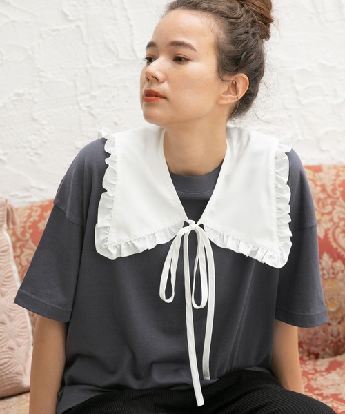 niko and...（ニコアンド）の「オリジナルフリルビッグ付け襟（付け襟・レディース・ホワイト/ブラック・0）」の19枚目の写真