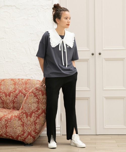 niko and...（ニコアンド）の「オリジナルフリルビッグ付け襟（付け襟・レディース・ホワイト/ブラック・0）」の18枚目の写真