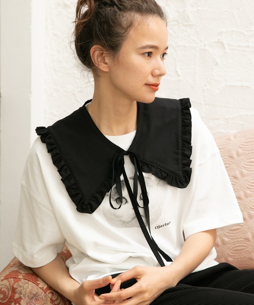 niko and...（ニコアンド）の「オリジナルフリルビッグ付け襟（付け襟・レディース・ホワイト/ブラック・0）」の16枚目の写真